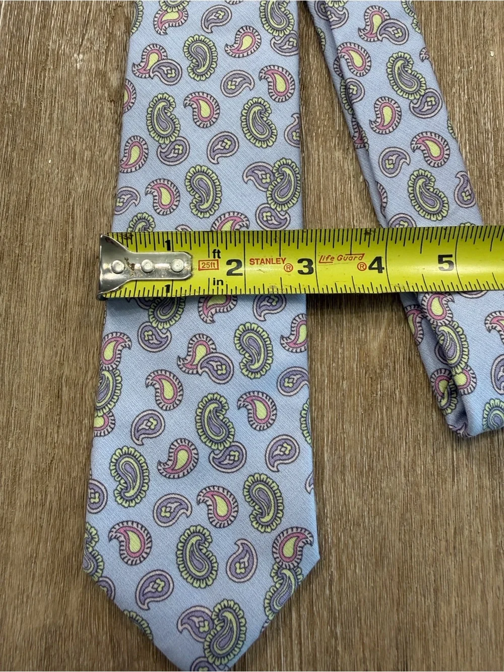 Thomas Pink Light Blue Paisley Italian Silk Tie